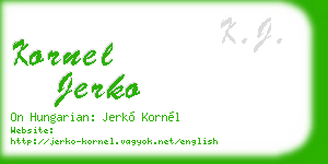 kornel jerko business card